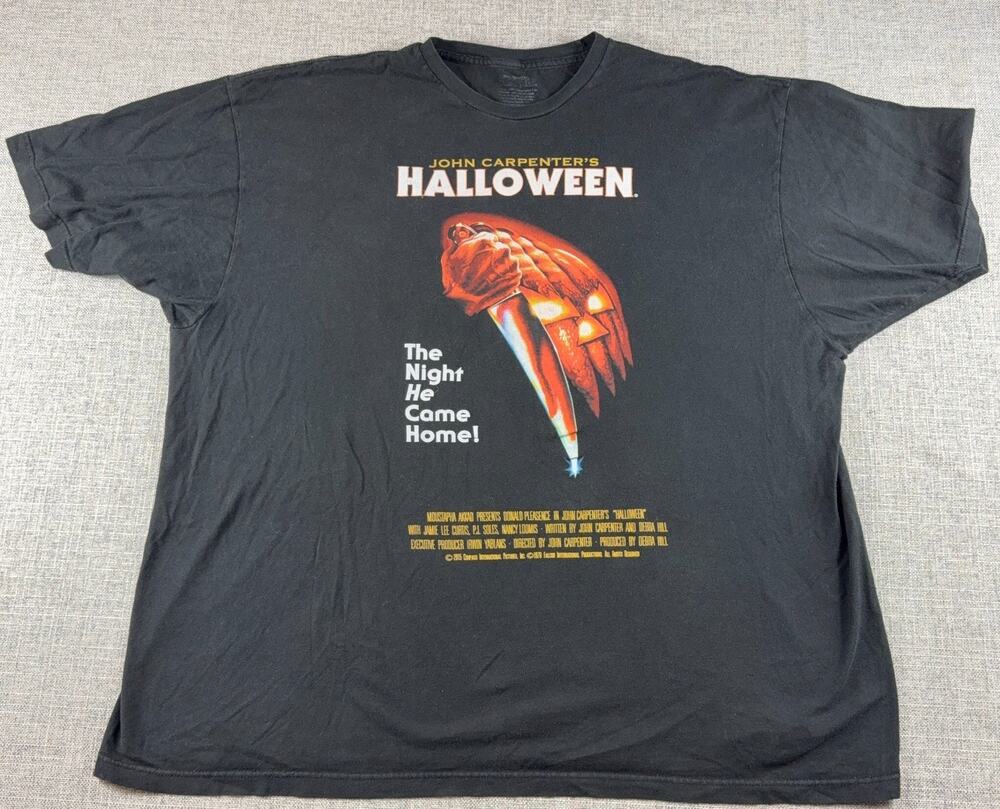 John Carpenter Halloween Movie Poster T Shirt 3XL Black Horror Michael Myers